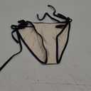 ZAFUL Metal Ring Bandeau Bikini Tie Side Bathing Suit High Cut 1 Piece Swimsuit Cutout Swimwear M