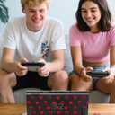 Dockable Protective Case for Nintendo Switch 2 2025 - Cute Cartoon Red Design Clear TPU Slim Hard Cover for Joycon 2 for Women Teens Girls Boys