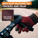 rivmount Lightweight Winter Running Gloves, Touch Screen & Anti-Slip Warm Thermal Glove Liners, Cool Weather Driving Cycling Hiking Biking Walking Sporting for Women Men (Medium, Wine Red)