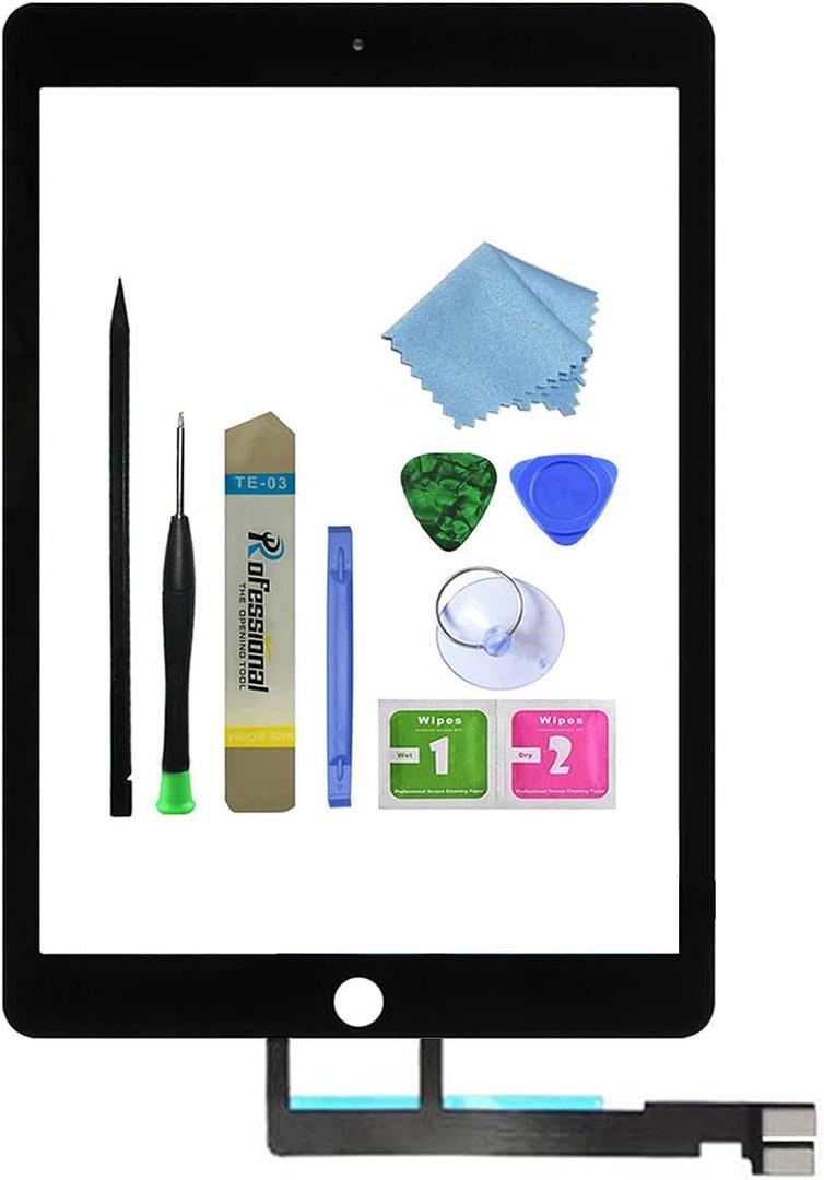 Zentop for Black iPad pro 9.7 Touch Screen Digitizer Glass Replacement (Not LCD) Modle A1673 A1674 A1675 with Tool Repair Kit.