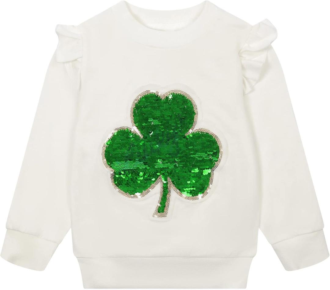 RETSUGO Toddler Baby Girls Sweatshirts Casual Pullover Crewneck Winter Long Sleeve Tops Shirts Clothes 3T-8T