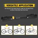 BUNKER INDUST 2 PCS Bike Bar Adapter for Bike Rack, Bicycle Bike Top Tube Crossbar Adapter- 70 LBS Wight Capacity, Adjustable Iron Steel Bike Frame with Rubber Hooks