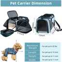 Cat/Dog Airline Approved Expandable Pet Carrier for Small Pets - Removable Pad, Pockets, TSA Compliant