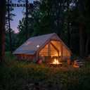 Inflatable Tent with Skylight, 5 Min Easy Setup, Waterproof Oxford, Mosquito Net, Portable Camping Tent for Family Trips, Festivals & Stargazing
