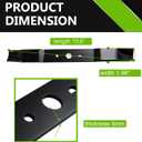 BeadChica Lawn Mower Blade for Greenworks 20inch and 21inch Mowers 25022, 25112,Mower Blade Replacement Parts (2 Pack)
