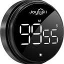 JOYHILL Digital Kitchen Timer, Large LED Display with Magnetic Countdown 3 Volume Levels, Ideal for Cooking Classroom Studying Fitness, Timer for Kids and Seniors Black
