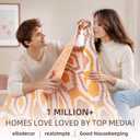 Boho Knit Throw Blanket  51"x67" Cozy & Lightweight (2.09lb) SouthwesternTassel Perfect for Sofa, Camping & WFH Stylish Home Decor, Machine Washable & Gift (Yellow, Kinted)