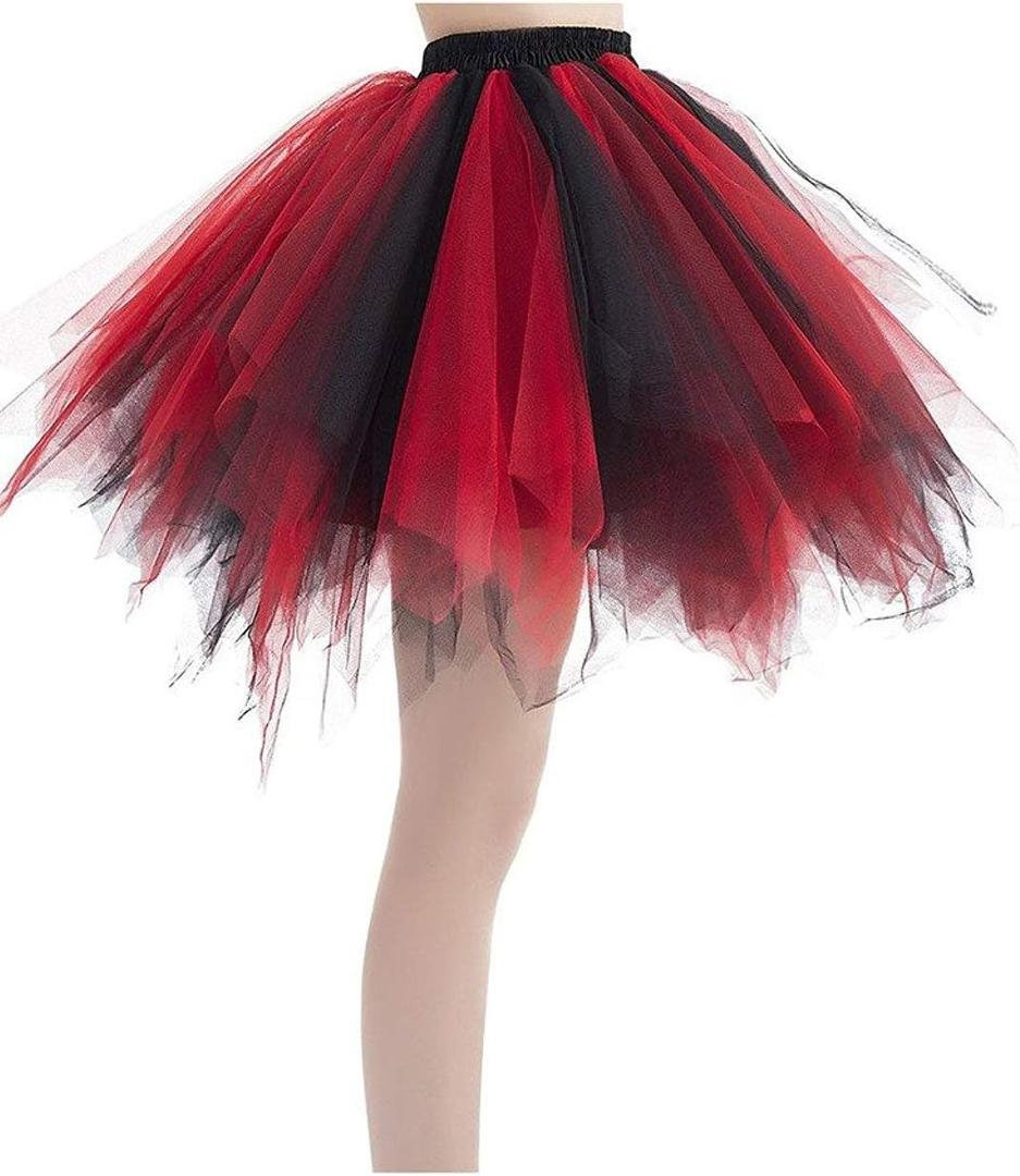 Womens Rainbow Puffy Tutu Layered Tulle Petticoat Skirt for Party (Regular Size(US 0-18w))