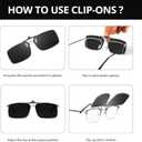 FIMILU Clips on Sunglasses Over Prescription Glasses for Men WomenPolarized Reduce Glare UV400 protection Metal Frame