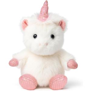 Unicorn Stuffed Animal Adorable Sitting Unicorn Plush Soft Stress Relief Plush Toy Cute Birthday Gifts for Kids Adults,White