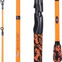 Sougayilang IM7 Graphite Fishing Rod – 2-Piece Casting & Spinning, Medium/Medium Heavy Power, Stainless Steel Guides with Zirconium Rings, EVA Handle & Hook Keeper for Bass, Trout, Walleye, Catfish, Spin-7'00''-2pcs-MH