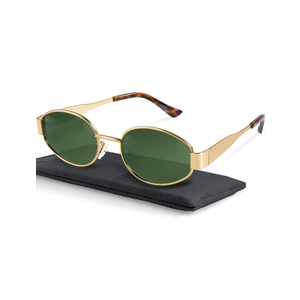 livho 2025 Trendy Oval Sunglasses - Stylish Polarized Shades for Everyday - Retro Metal Frames
