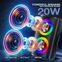 Karaoke Machine for Adults: Portable Bluetooth Speaker with 2 Wireless Karaoke Microphones with LED Lights Birthday Gifts for Party Family Home System Packages Support TWS/TF/USB/AUX