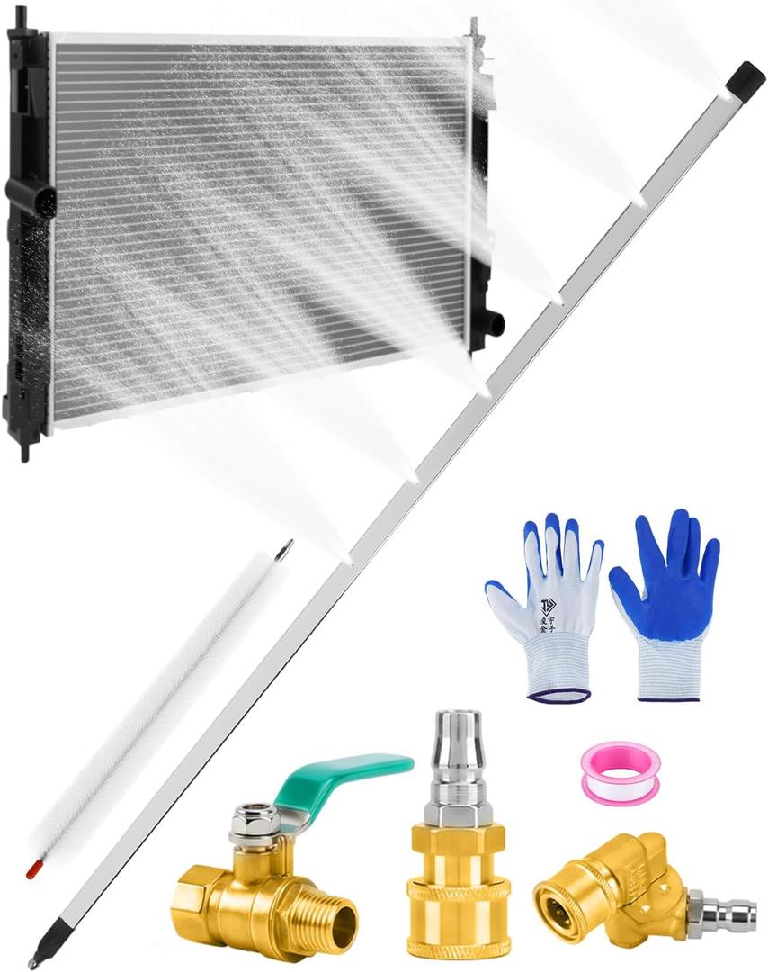 40" Radiator Cleaning Wand for Truck Car, Washing Cleaner Wand Kit