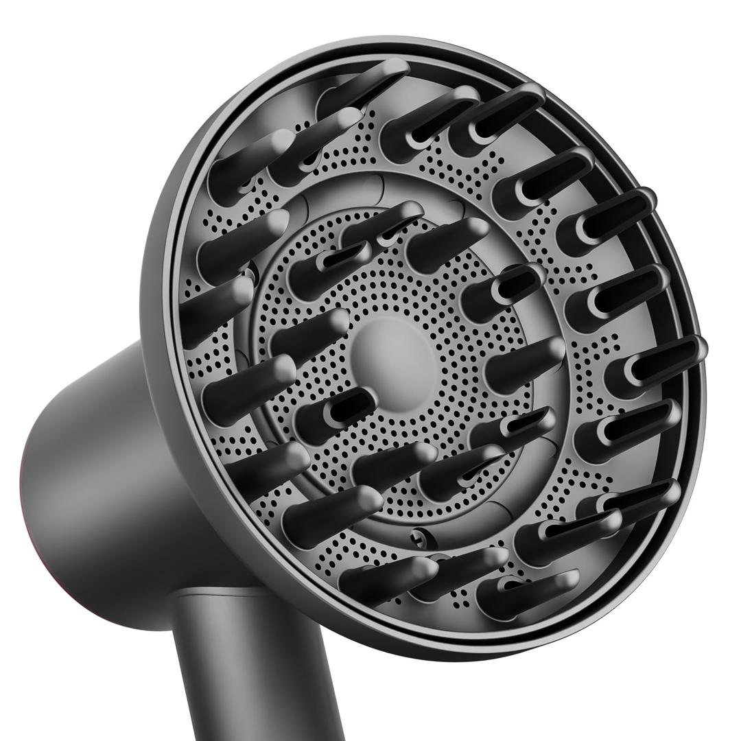 6-Inch Diffuser Attachment for Dyson Hair Dryers, Curl-Enhancing Large Diffuser Compatible with Dyson Supersonic Hair Dryer Attachment, Faster Drying Defines Curls for Waves Curls Coils Hair