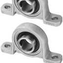 uxcell 2pcs KP003 Pillow Block Bearings 17mm Bore Bearing Units Zinc Alloy Flange Mounted Bearing Housing, P6(ABEC3)