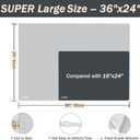 Extra Large Silicone Mat 36" x 24" Place Mats, Heat Resistant Mat for Kitchen Countertop Protector, Thick Placemats Washable Silicone Mats for Kitchen Counter Mat Dining Table Mat, Grey, Sapid