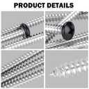 Black Head 100 PCS #8x2 Stainless Steel Phillips Pan Head Wood Screws,Stainless Steel 18-8 A2(304) Screw,Home Screw Kit by QISHENG