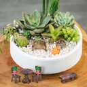 VOSAREA 10pcs Miniature Garden Furniture Ornaments Resin Tables Chairs for Dollhouse Accessories Landscape Decorations Rustic Charm Easy to Use and Lightweight