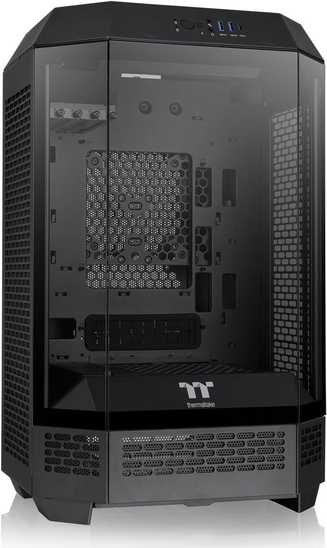 Thermaltake Tower 300 Black Micro-ATX Case; 2x140mm CT Fan Included; Support Up to 420mm Radiator; Optional Chassis Stand Kit Allows Horizontal Display; CA-1Y4-00S1WN-00