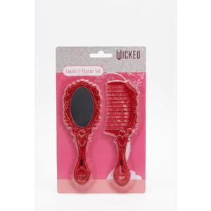 Wicked Comb and mirror set, Pink