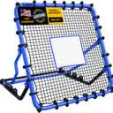 Baseball Rebounder Net - 4x4.5 FT Baseball & Softball Pitch Back Rebounder with 4 Adjustable Angles, Sturdy Steel Frame, Anti-Tear HDPE NET, Perfect for Pitching Fielding Catching Practice