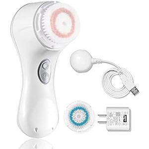 Mia 2 Sonic Facial Cleansing Brush - Electric Face Exfoliator for Deep Clean & Pore Cleansing, Waterproof & Rechargeable  White