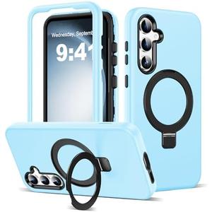 DuiDuiQ Designed for Samsung Galaxy S23 Plus Case 6.6" with Magnetic Ring Stand[Compatible with Mag-Safe][Military Grade Drop Protection][Build in Kickstand] S23 Plus Phone Case,Blue