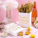 TaoBary 24 Pcs Wedding Gift Bag Bulk Wedding Welcome Bags Thanks You Bridal Shower Gift for Weddings Guests Hotel Welcome Party Favors with Tissue Paper(White)