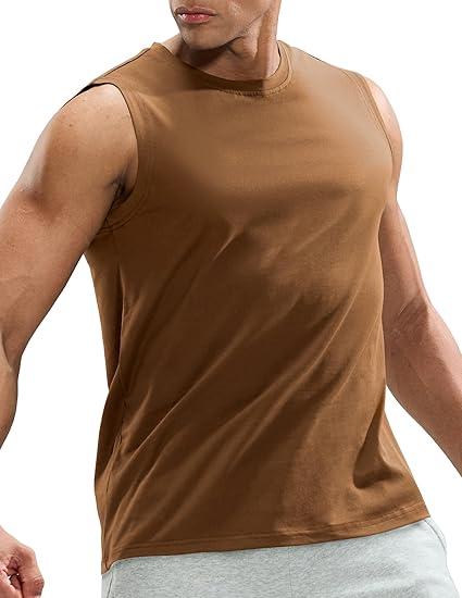 MIER Men's Tank Tops Cotton Sleeveless Muscle Shirts for Workout Running Athletic Gym Lounge Casual, Breathable 3XL