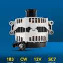 PHILTOP New Alternator Fit for BMW,2007-2010 X5 3.0L GAS,183 Amp,CW,11362N | 2007 2008 2009 2010 X5 3.0L GAS,(w/ Rear AC) 183 Amp Alternator CW,11362N,IF, IR,SC7