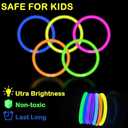 Glow Sticks Party Pack 8"-50, Light up Bracelets & Necklaces Accessories for Kids, Neon Glow in the Dark Valentines Day Party Favor Supplies Decoration for Birthday Camping Wedding Dance Parade