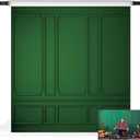 Kate Classic Green Christmas Wall Photo Backdrop Elegant Interior Solid Color Photography Background Professional Studio Props, 10x10ft