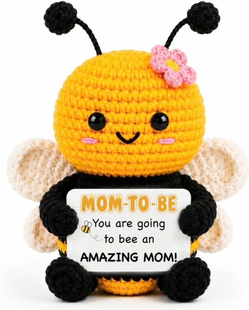 Mom to Be Gifts, Crochet Bee Emotional Support Gift for Pregnant Women