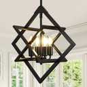 18" Modern Pendant Lights Kitchen Island, 4-Light Black Pendant Light Fixtures, Farmhouse Chandelier Kitchen Island Lighting, Industrial Hanging Pendant Lights for Kitchen Island Dining Room Entryway