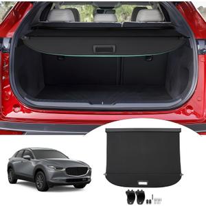 Powerty Cargo Cover for 2020-2024 Mazda CX-30 CX30 Accessories Retractable Trunk Cover All Weather Shielding Shade Cargo Luggage Cover