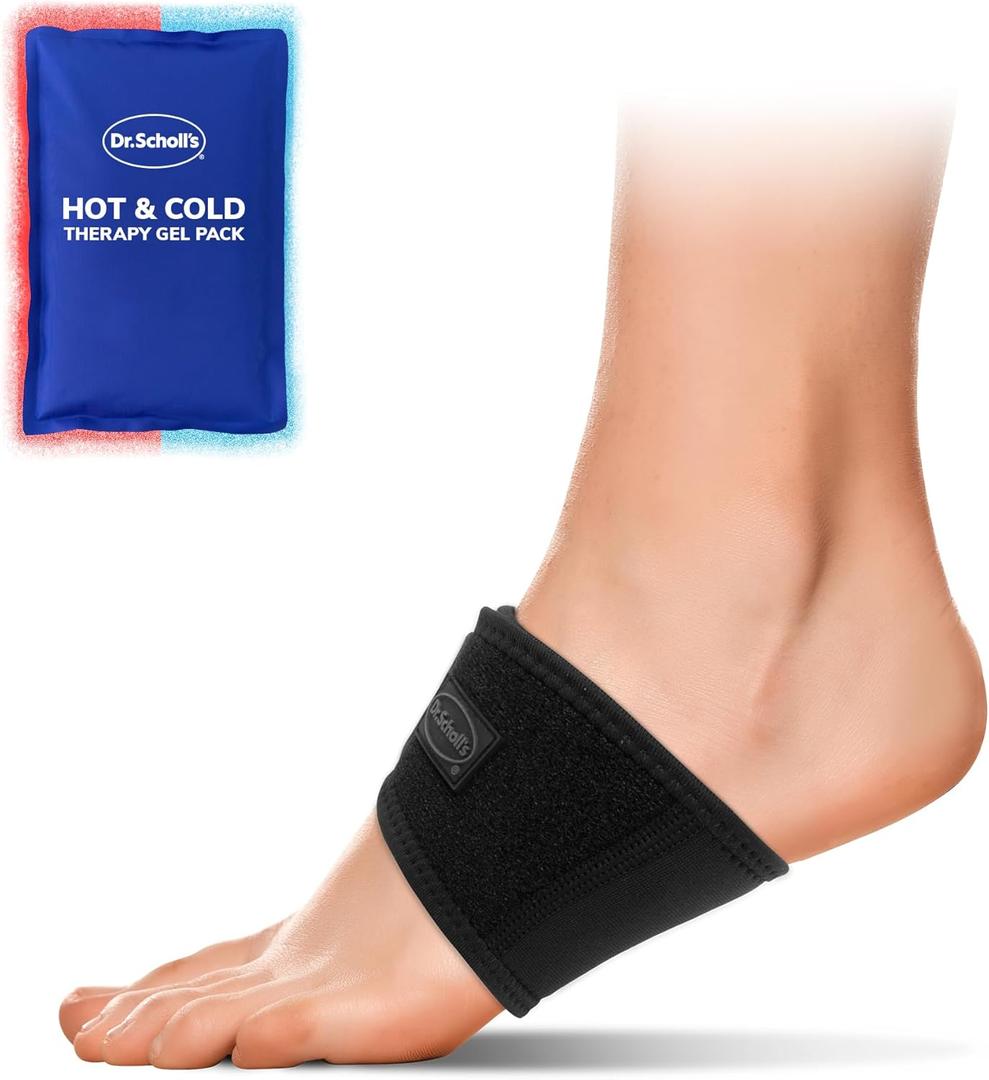 Dr. Scholl's Hot & Cold Adjustable Arch Sleeve, Dual Temperature Therapy Designed for Custom Arch Support, Lightweight Foot Arch Support and Foot Pain Relief (Adjustable Fit) Dr. Scholl's Hot & Cold Adjustable Arch Sleeve, Dual Temperature Therapy Designed for Custom Arch Support, Lightweight Foot Arch Support and Foot Pain Relief (Adjustable Fit)