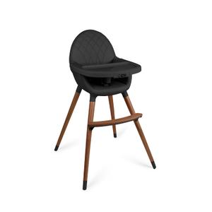 Convertible High Chair for Babies, Toddlers, Kids & Children - Wooden Highchair with Adjustable Height & Dishwasher Safe Tray - Wood Feeding & Dining Chair - Converts to Booster Seat (Black), 30"D x 16"W x 16"H