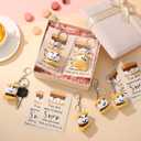 6 Sets Employees Appreciation Gifts Bulk, Cute Handmade Crocheted S'more Marshmallow Keychains with Thank You Cards Xmas Stocking Stuffer for Coworker Staff Team Holiday Party Favory