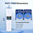 POOLPURE C-7482 Pool Filter Replaces Jandy CL580, CV580, PJAN145, Ultral-A10, Unicel C-7482, Filbur FC-0820, A0104100, R0357900, Filbur FC-6415, SD-01109, 145 sqft Filter Cartridge 4 Pack