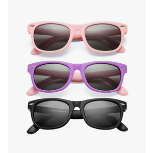 COASION Kids Polarized Sunglasses TPEE Rubber Flexible Shades for Girls Boys Age 3-9