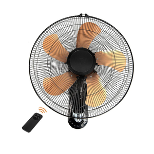 20 Inch Wall Mount Fan with Remote, 3-speed Wall Oscillating Quiet Fan with 5 Blades, Adjustable Tilt and Timing, High Velocity Wall-Mounted Fans for Bedroom, Gym, Office, Warehouse, Garage, Gold
