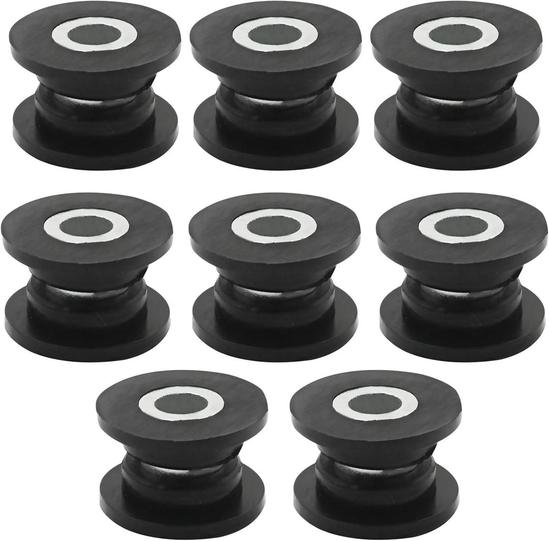 8Pcs 0604-310 Absorber Shock Bushing and Bearing Sleeve Kit, Replacement for Arctic Cat 250 300 400 500 650 700 1998-2006, Replaces 0403-028