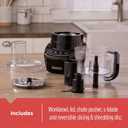 BLACK+DECKER 3-in-1 Easy Assembly 8-Cup Food Processor, Stainless Steel S-Blade, Easy-Clean, Touchpad Controls Black