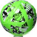 Adidas MLS Club Soccer Ball, Solar Green/Black/White, 4