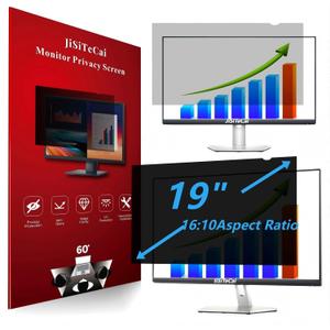 JiSiTeCai[2pack 19 Inch 16:10 Computer Privacy Screen Filter for Monitor - Privacy Shield and Anti-Glare Protector (19-16:10)