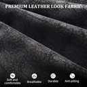 Soft Leather 3 Pieces T Cushion Sofa Slipcovers Skin-Friendly T Cushion Couch Cover Pets Friendly T-Shaped Couch Cushions Covers Luxurious PU Leather 3 Individual Cushios Sofa Covers Black