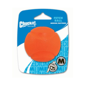 Chuckit! High-Bounce Rubber Fetch Ball, Medium (2.5 Inch), Pack of 1, Assorted Colors, For Medium Breeds