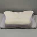 Cervical Neck Pillow - Cooling Ergonomic Neck Support Pillow for Sleeping, Orthopedic Contour Memory Foam Pillows for Side, Back & Stomach Sleepers with Pillowcase (Grey)