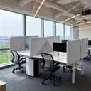 Desk Divider 2 Pcs Desk Privacy Panel 23.6'' x 23.6'',Acoustic Sound Absorbing and Noise Reducing Desk Partition for Office Desk,Clamp-on Desk Divider Partition with Adjustable Universal Base